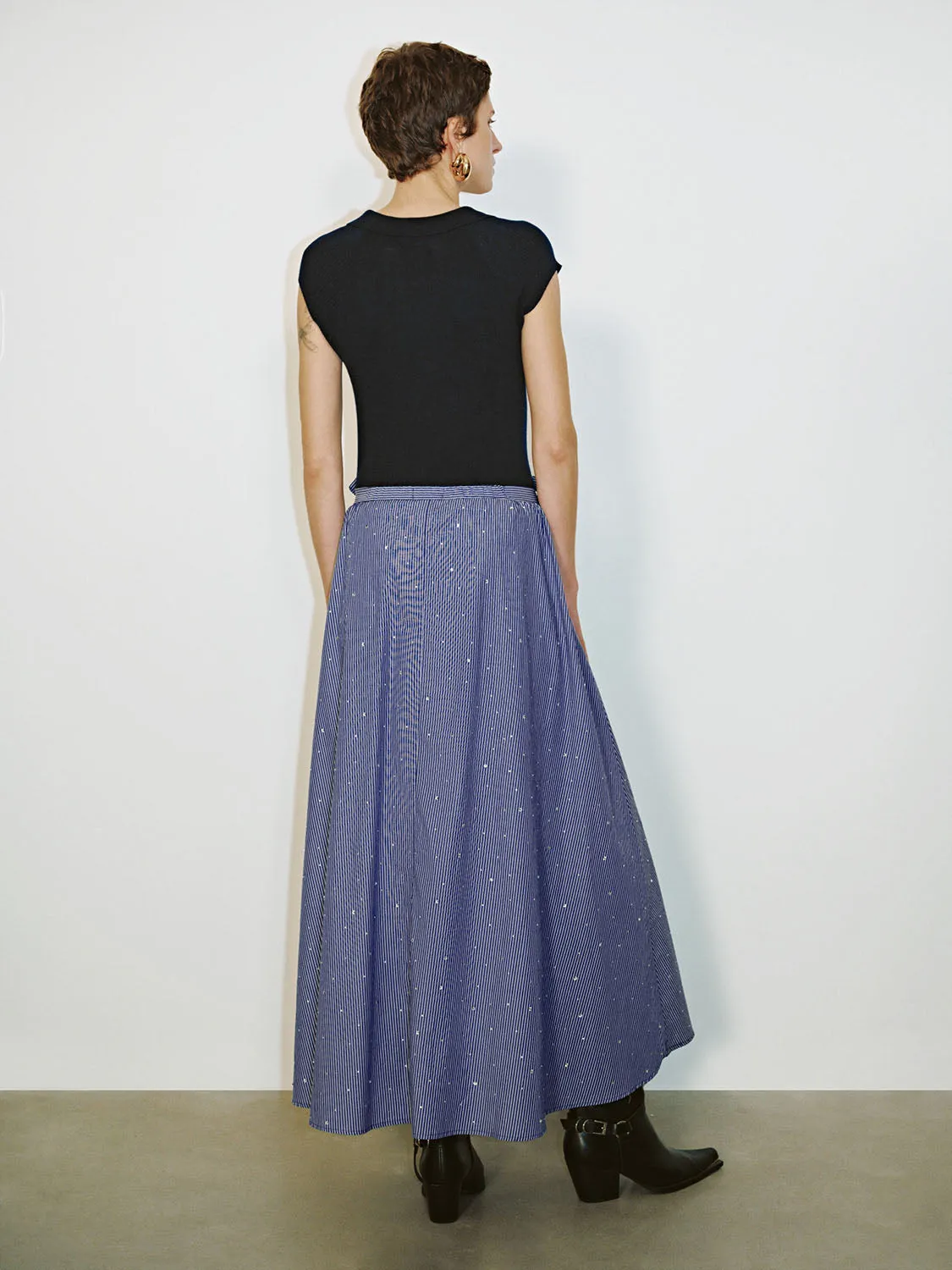 Striped A-Line Skirts