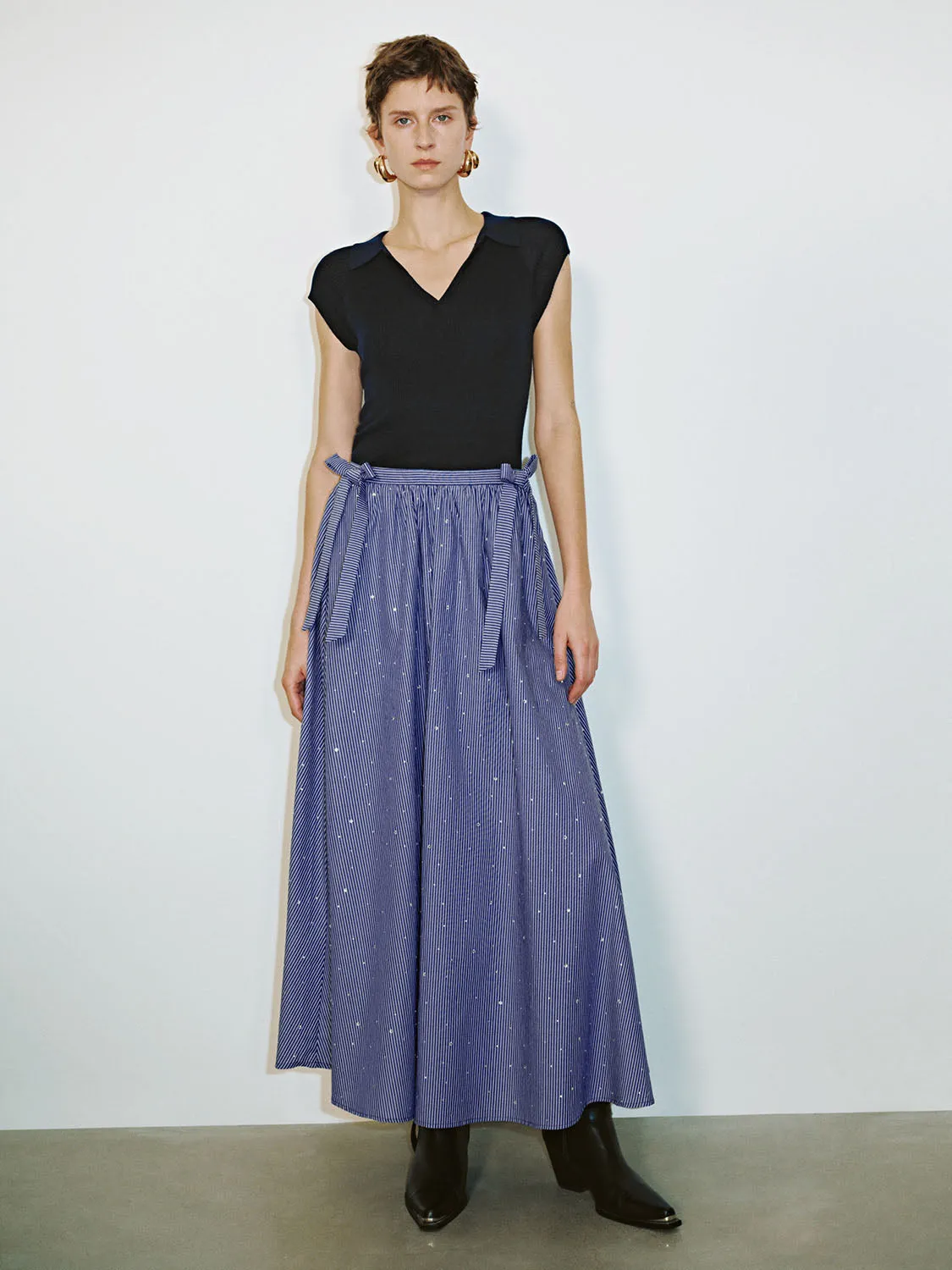 Striped A-Line Skirts