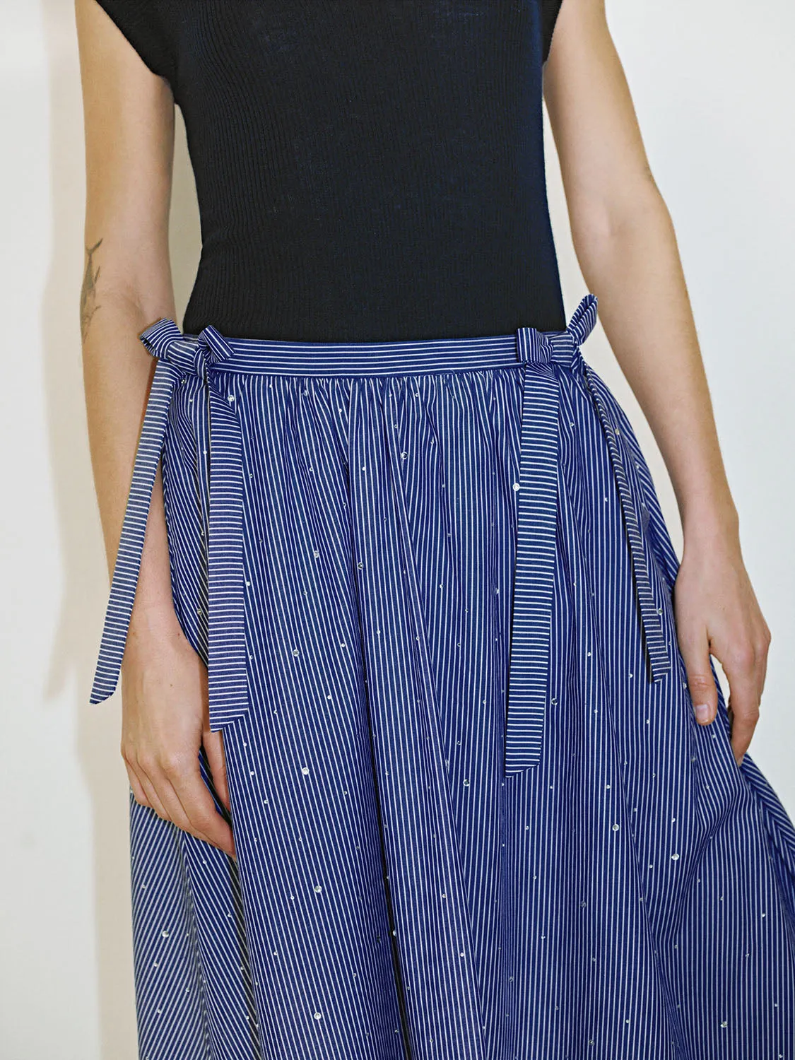 Striped A-Line Skirts