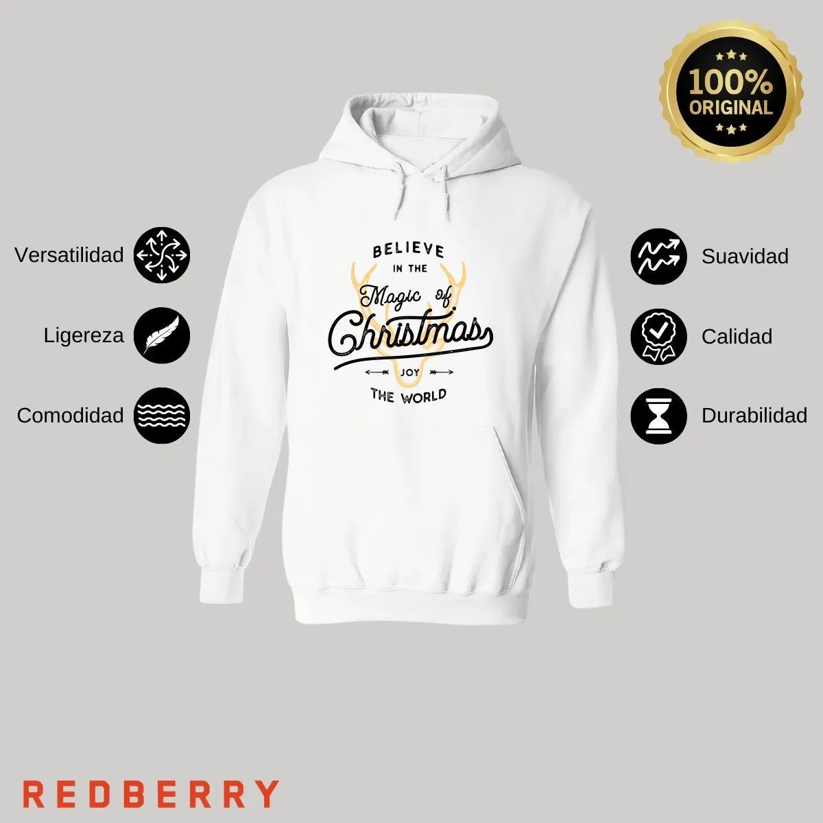 Sudadera Deportiva Mujer Navideña Hoodie 030