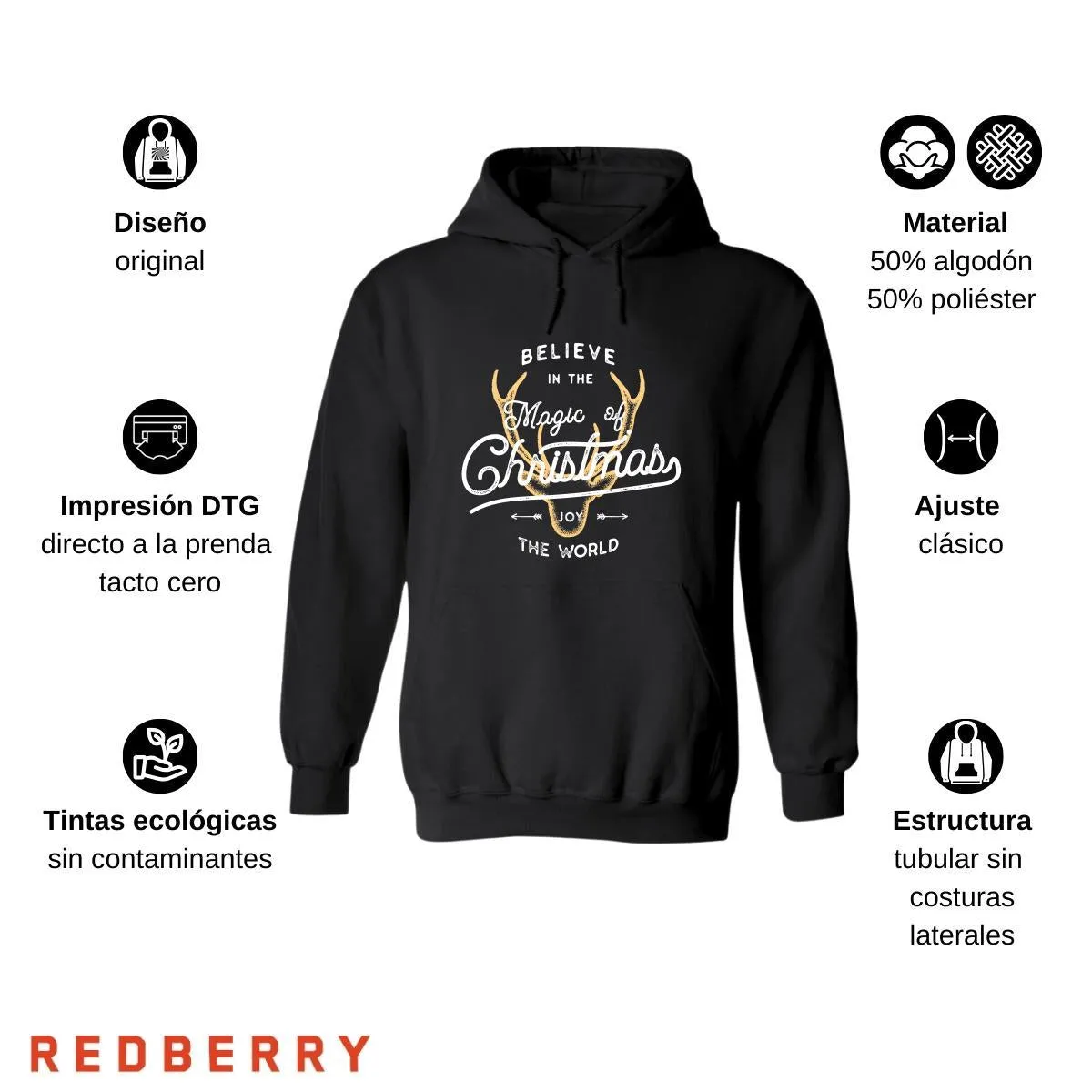 Sudadera Deportiva Mujer Navideña Hoodie 030