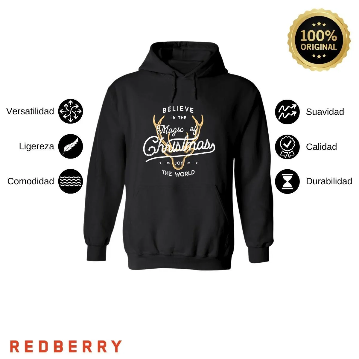 Sudadera Deportiva Mujer Navideña Hoodie 030