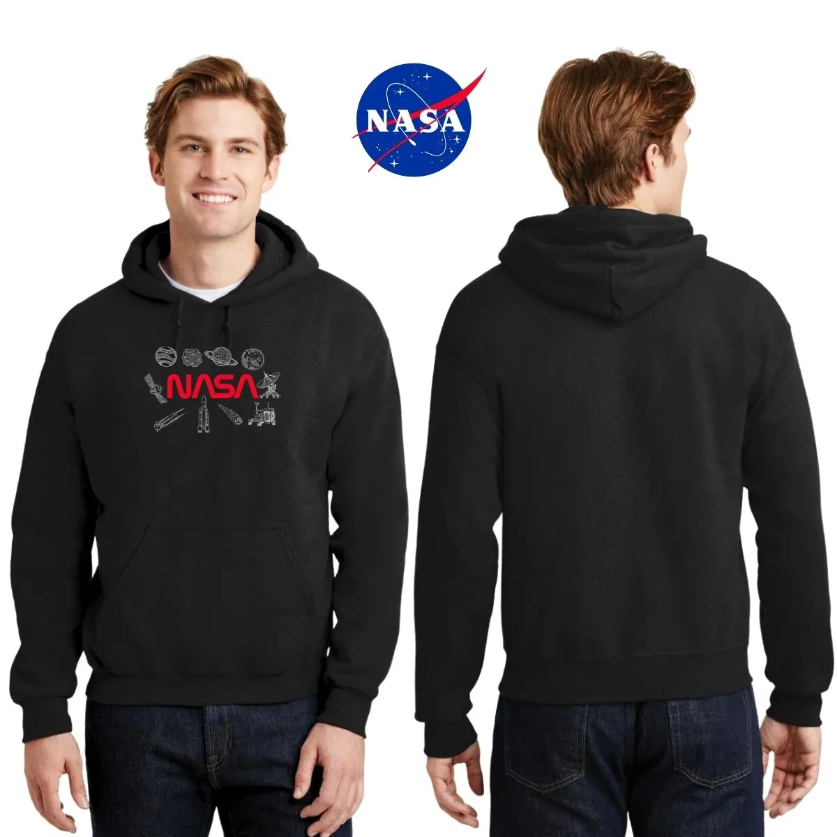 Sudadera Hombre Hoodie Nasa Espacio