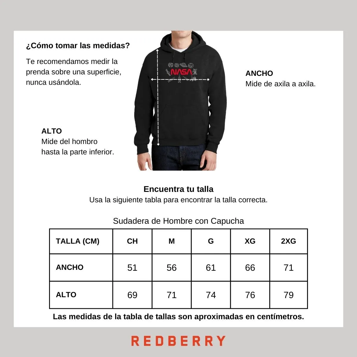 Sudadera Hombre Hoodie Nasa Espacio
