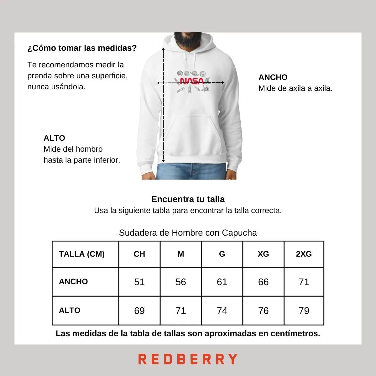 Sudadera Hombre Hoodie Nasa Espacio