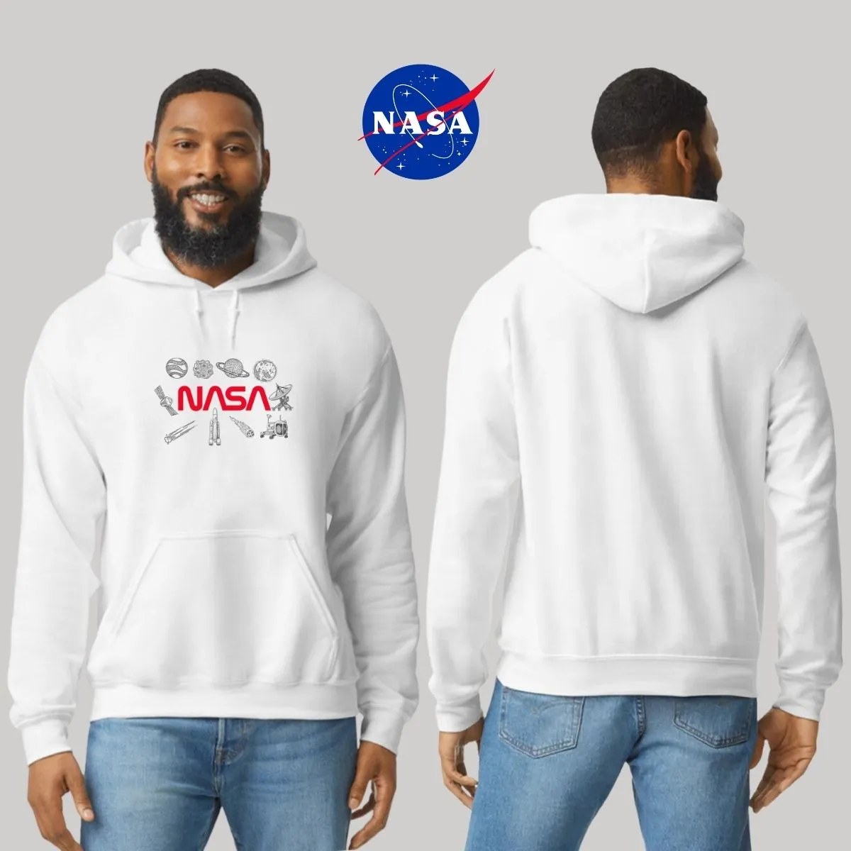 Sudadera Hombre Hoodie Nasa Espacio