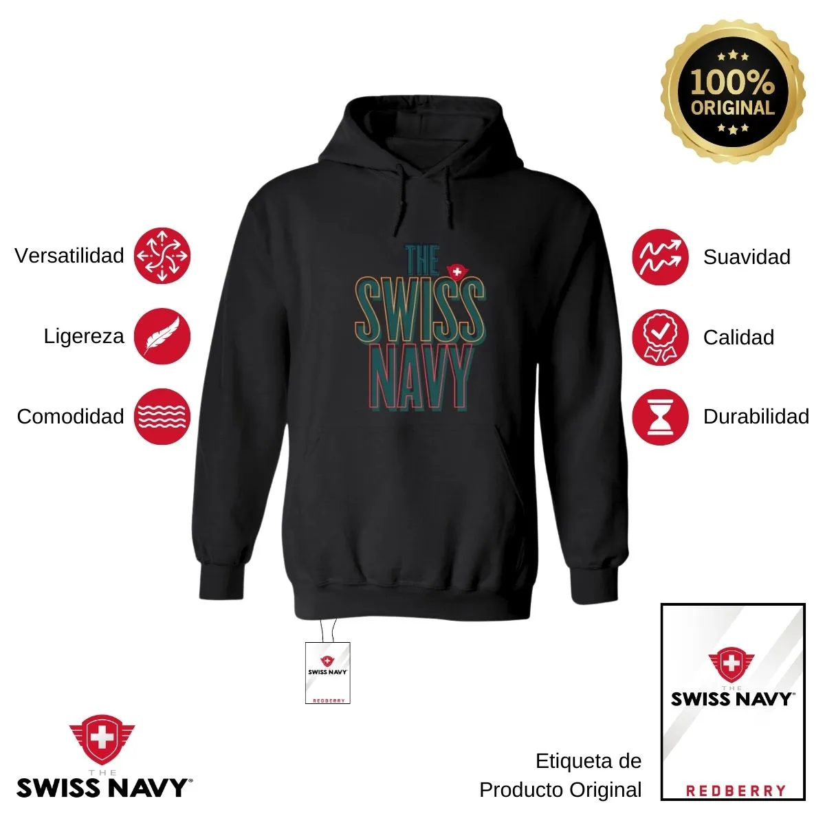 Sudadera Hombre Hoodie The Swiss Navy