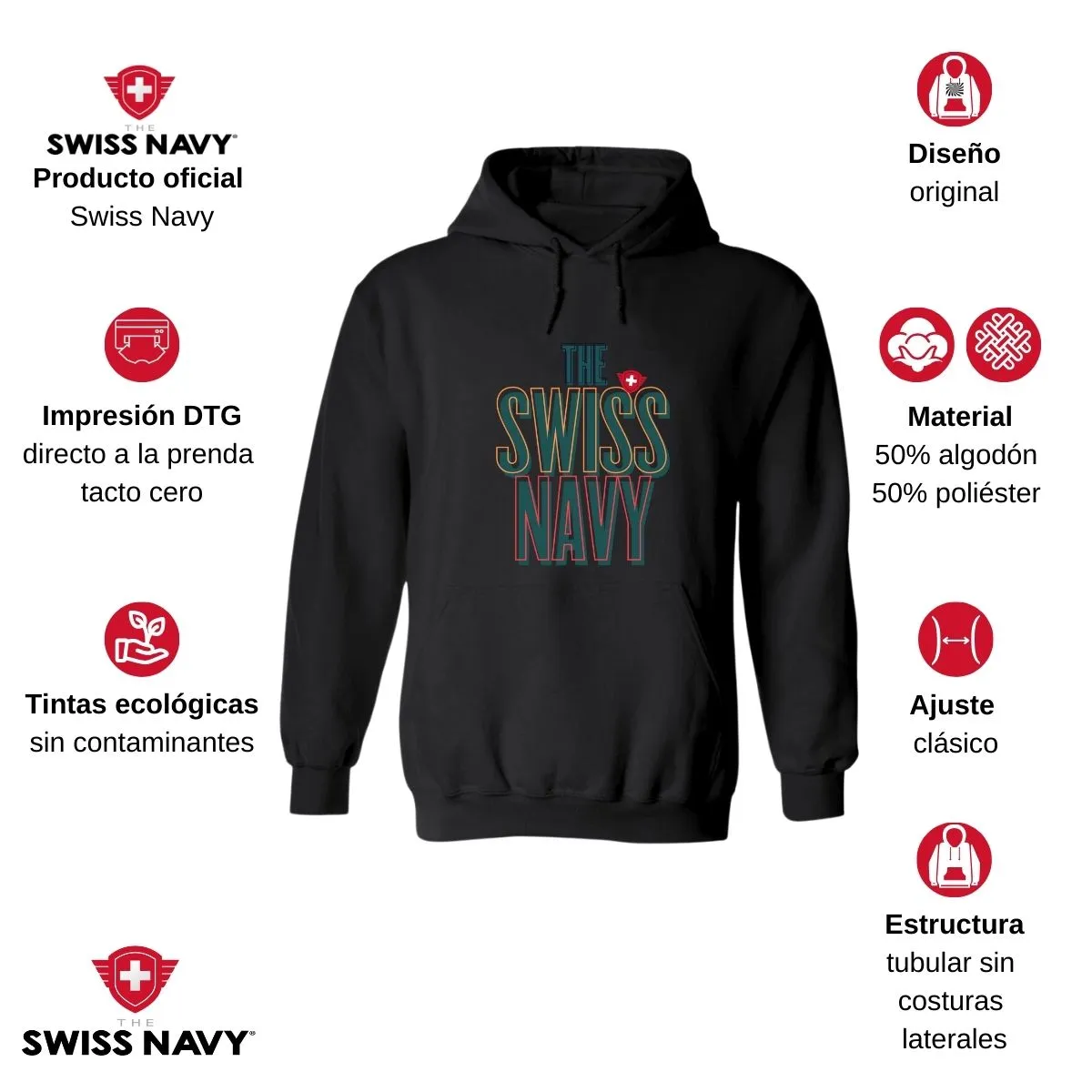 Sudadera Hombre Hoodie The Swiss Navy