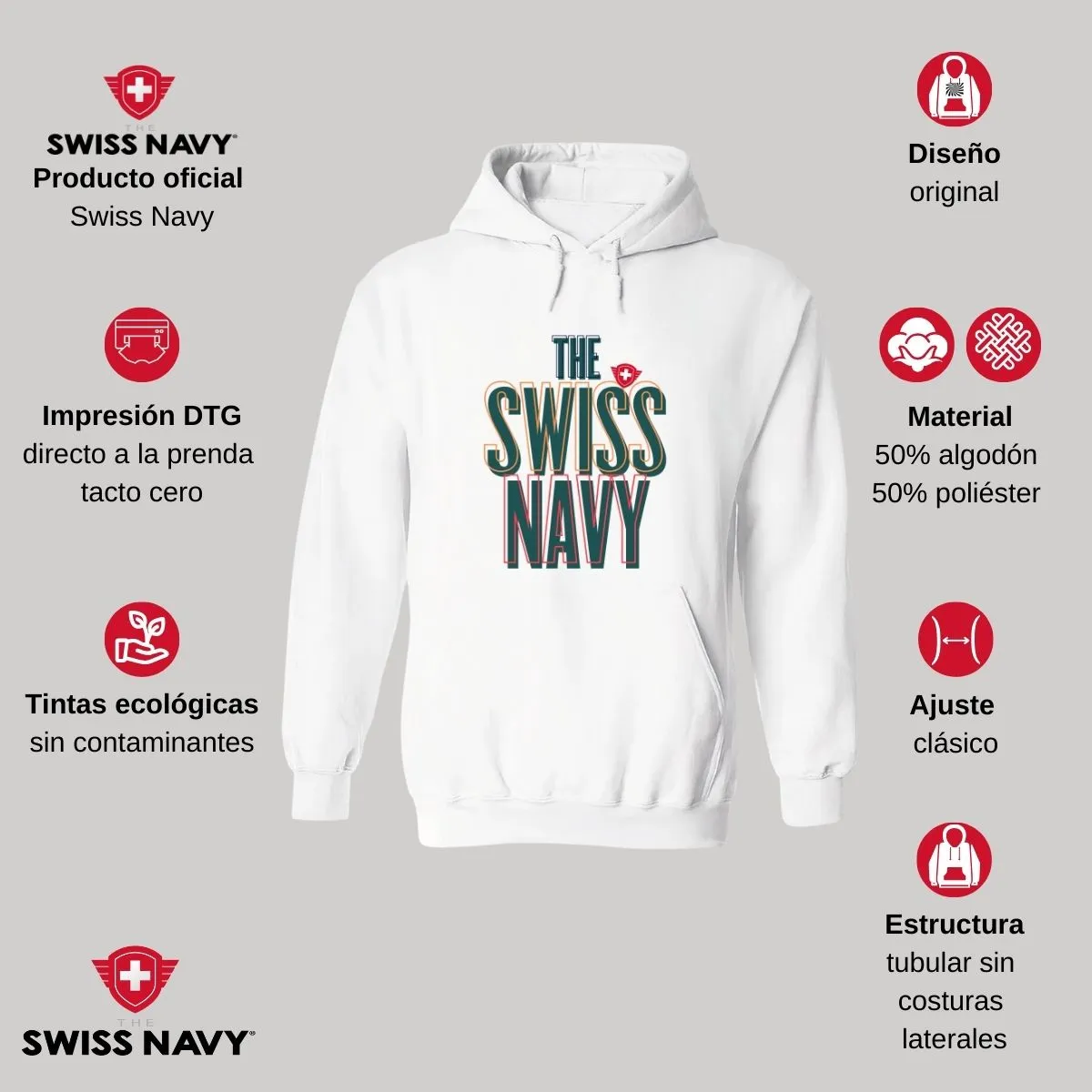 Sudadera Hombre Hoodie The Swiss Navy