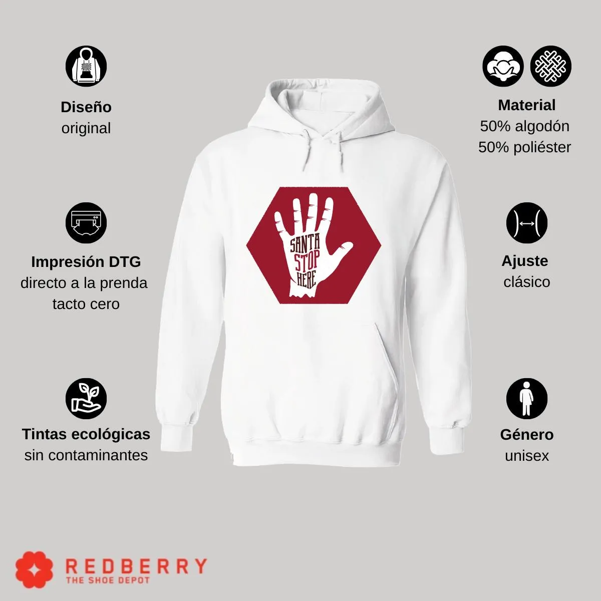 Sudadera Navideña Hombre Deportiva Hoodie 028
