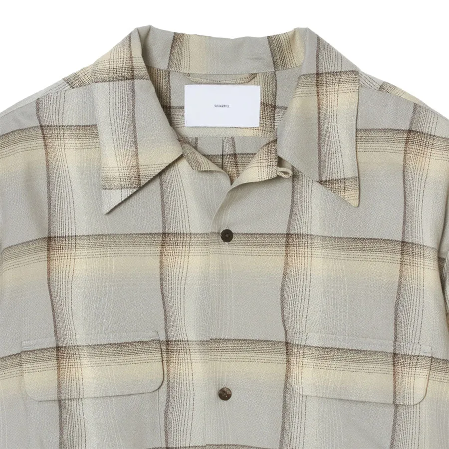 【SUGARHILL/シュガーヒル】<br>OMBRE PLAID OPEN COLLAR SHIRTS <br>2541000501