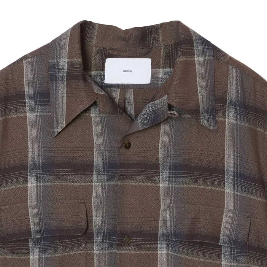 【SUGARHILL/シュガーヒル】<br>OMBRE PLAID OPEN COLLAR SHIRTS <br>2541000501