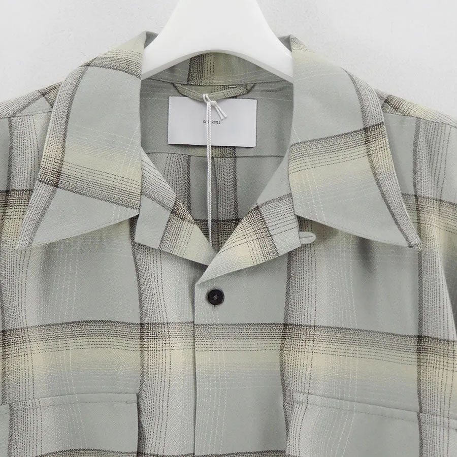 【SUGARHILL/シュガーヒル】<br>OMBRE PLAID OPEN COLLAR SHIRTS <br>2541000501