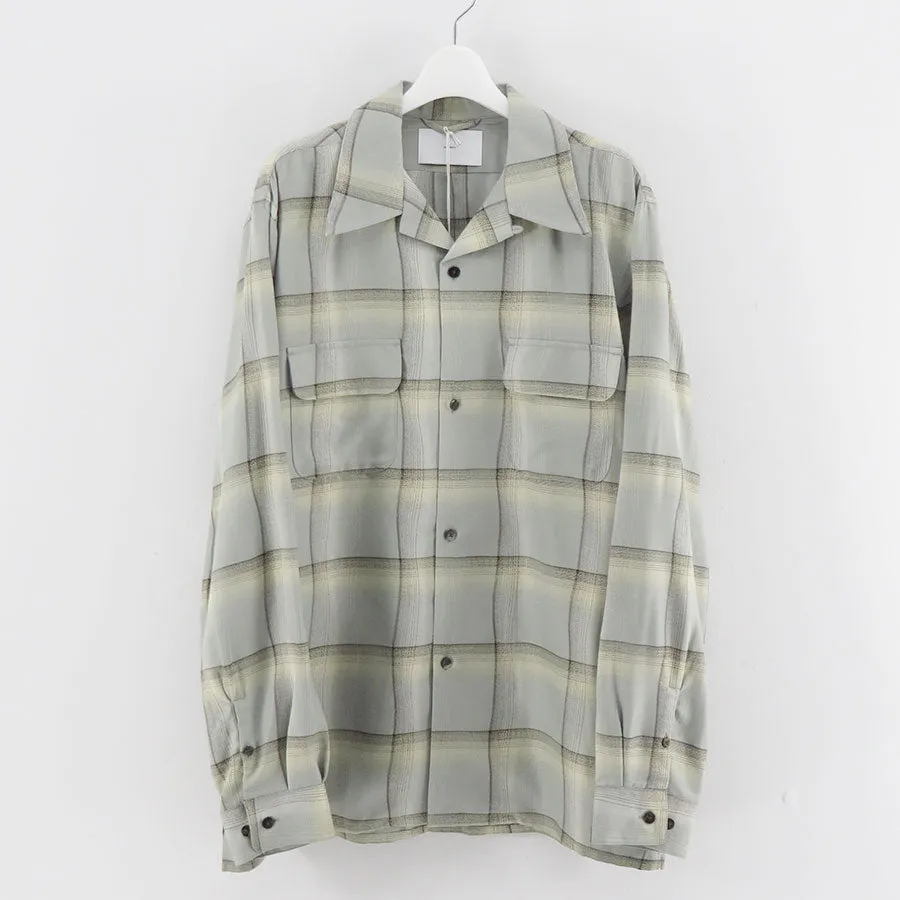 【SUGARHILL/シュガーヒル】<br>OMBRE PLAID OPEN COLLAR SHIRTS <br>2541000501