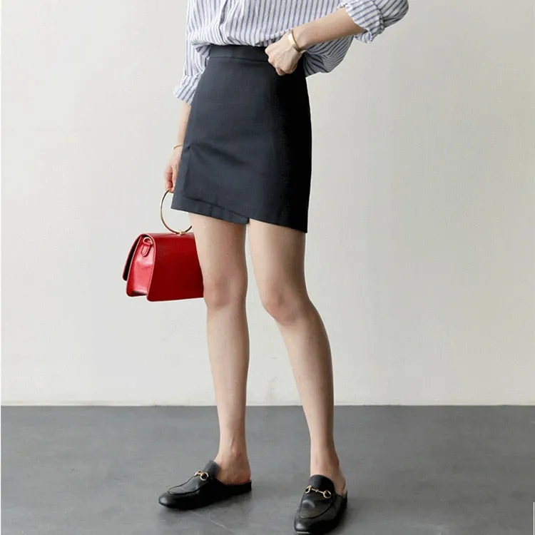 Summer Women Skirts High Waist Casual Irregular Package Hip Fashionable Skirt