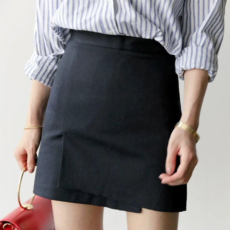 Summer Women Skirts High Waist Casual Irregular Package Hip Fashionable Skirt