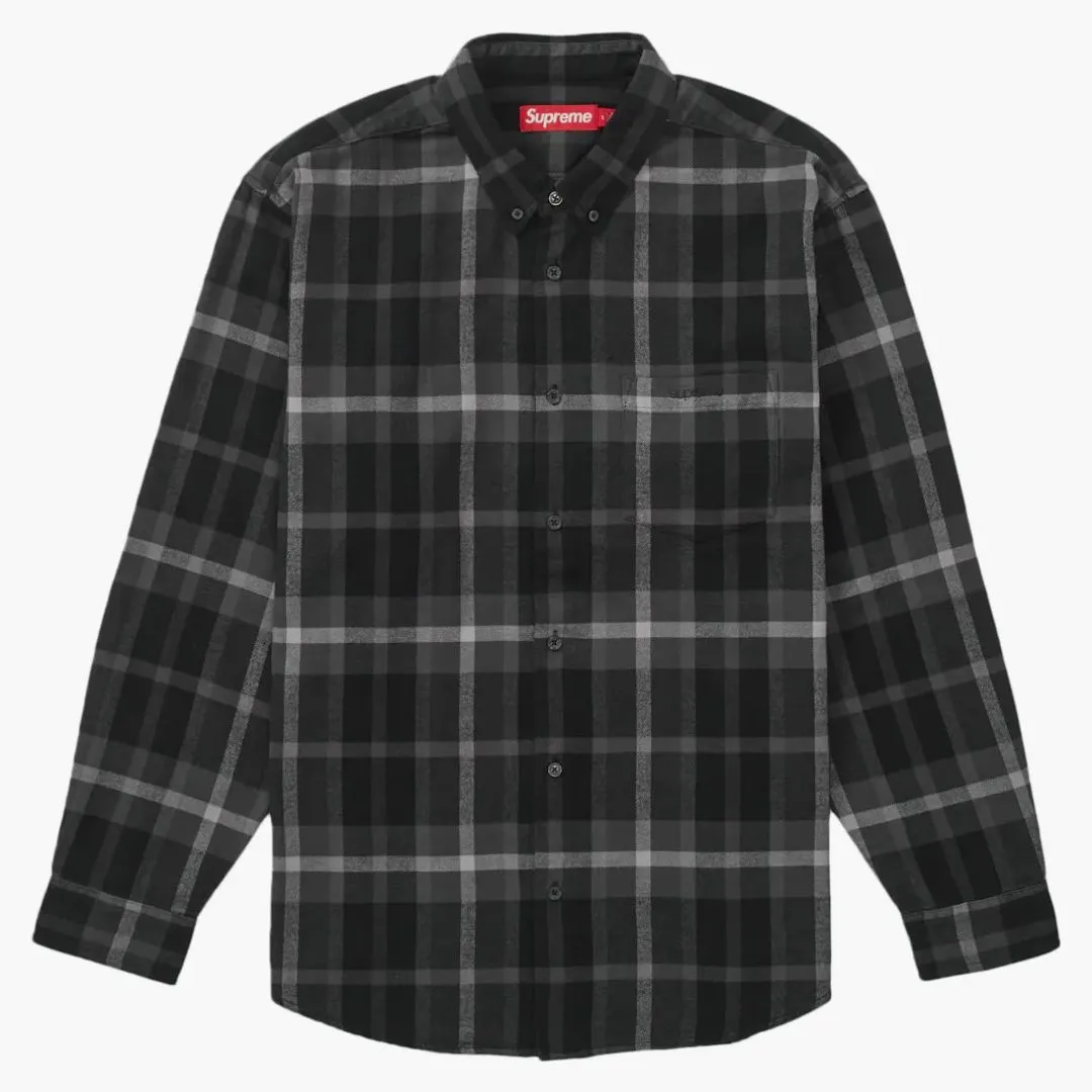 Supreme Plaid Flannel Shirt (fw23) Black