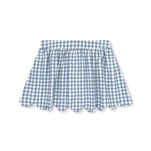 Susie Skirt - Stone Blue Check