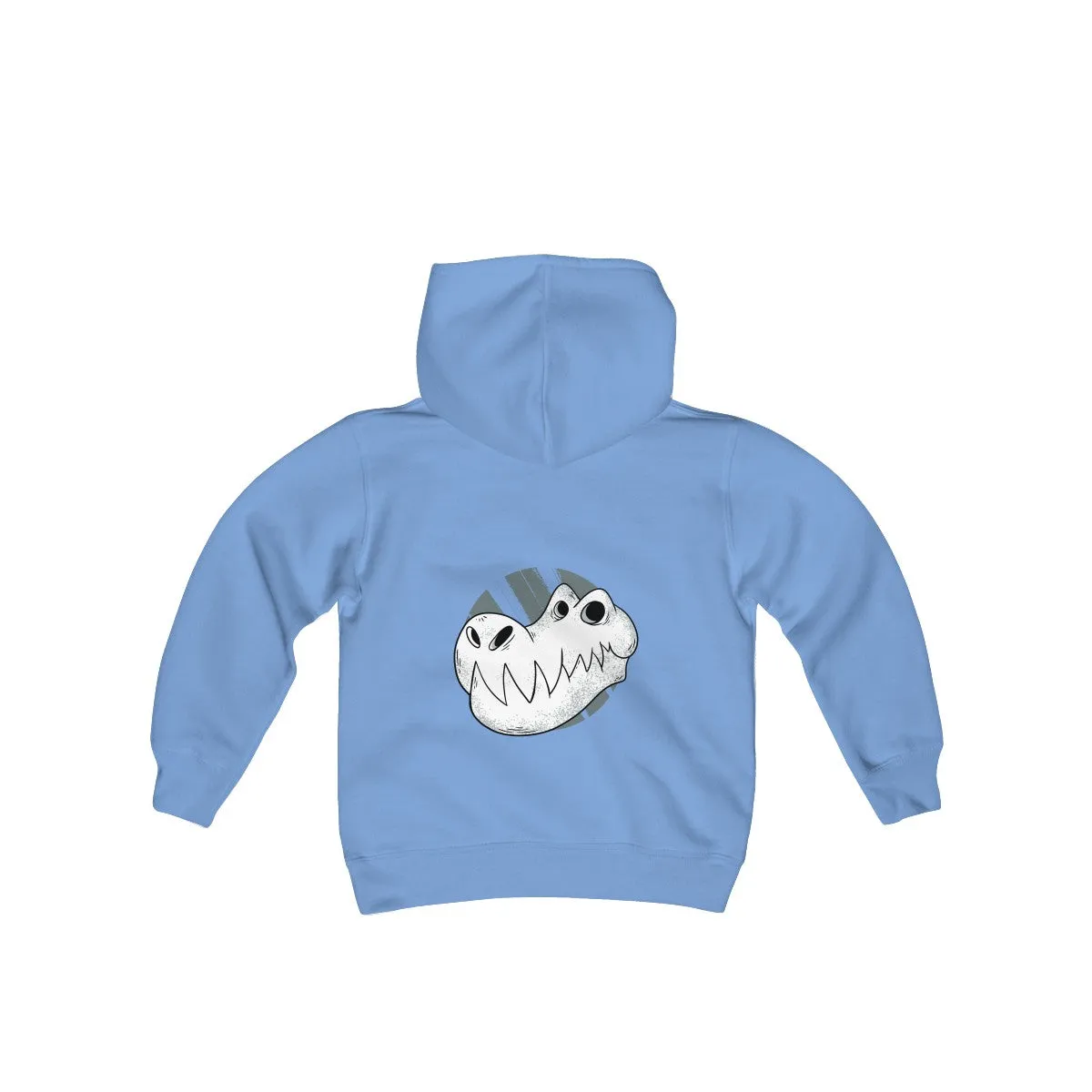 T-REX SKULL <br>young person's <br>heavy blend <br>hooded sweatshirt