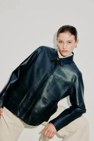 TELSEY FAUX LEATHER JACKET