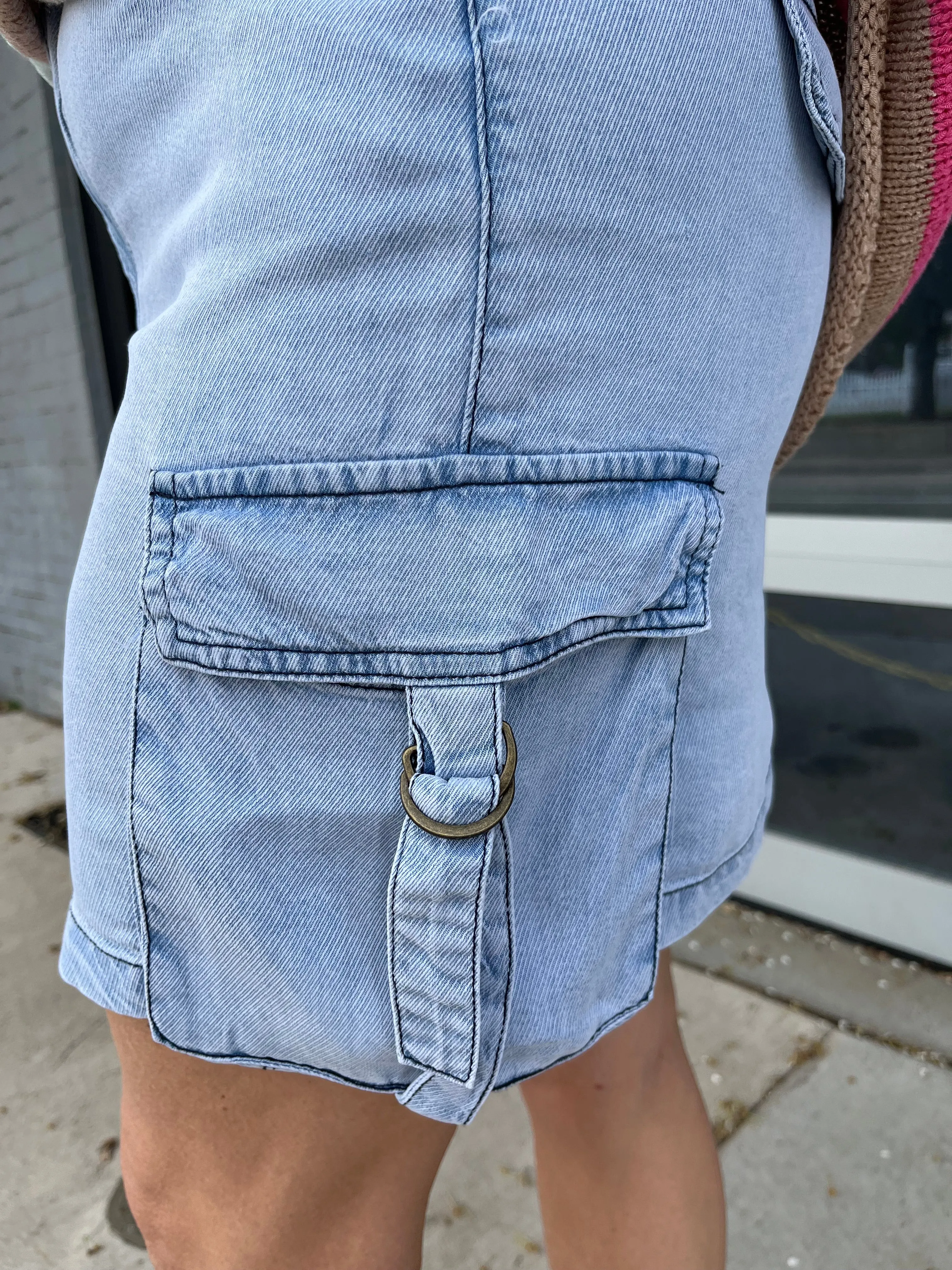 Tencel Denim Cargo Skirt