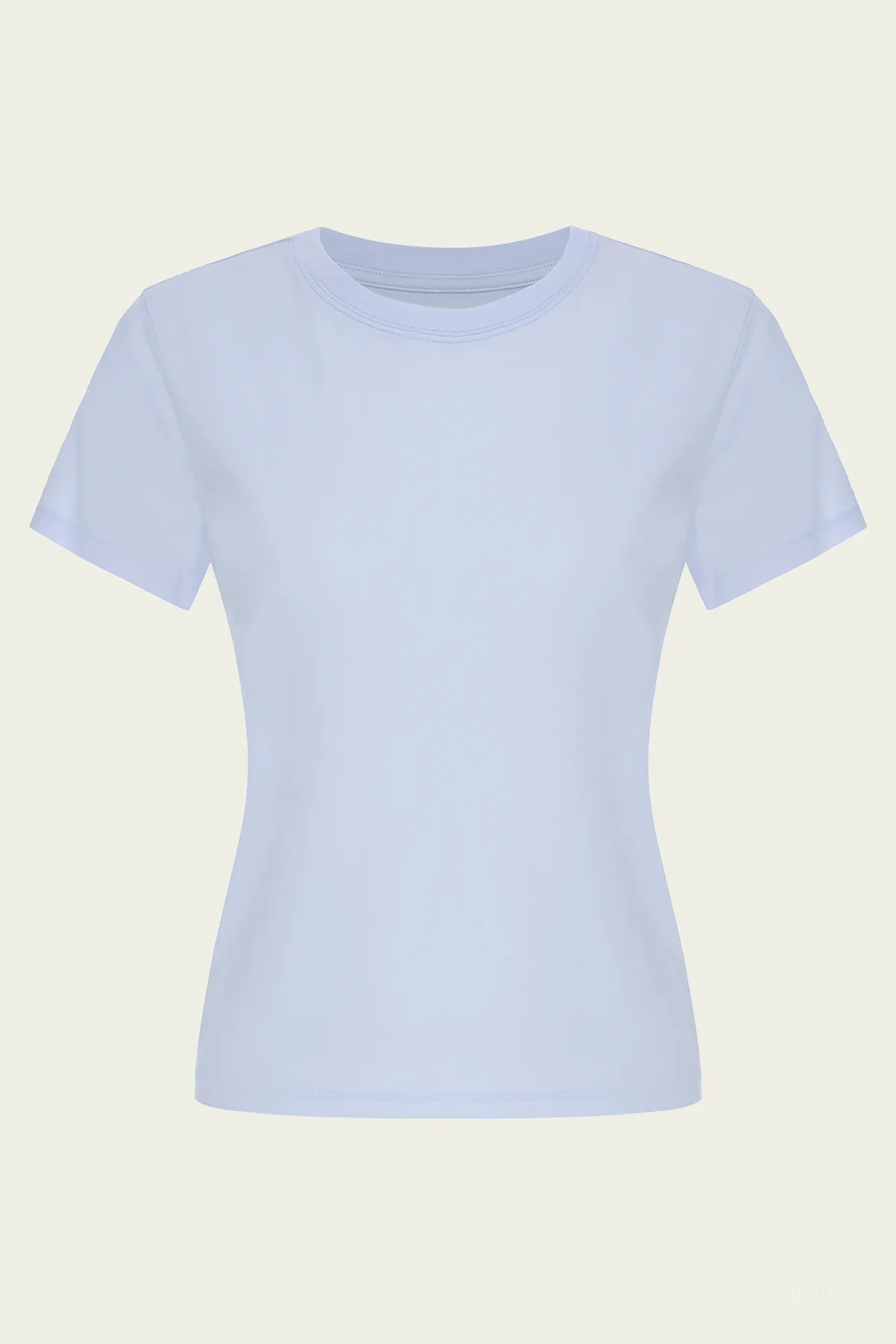 The Baby Tee in Light Chambray