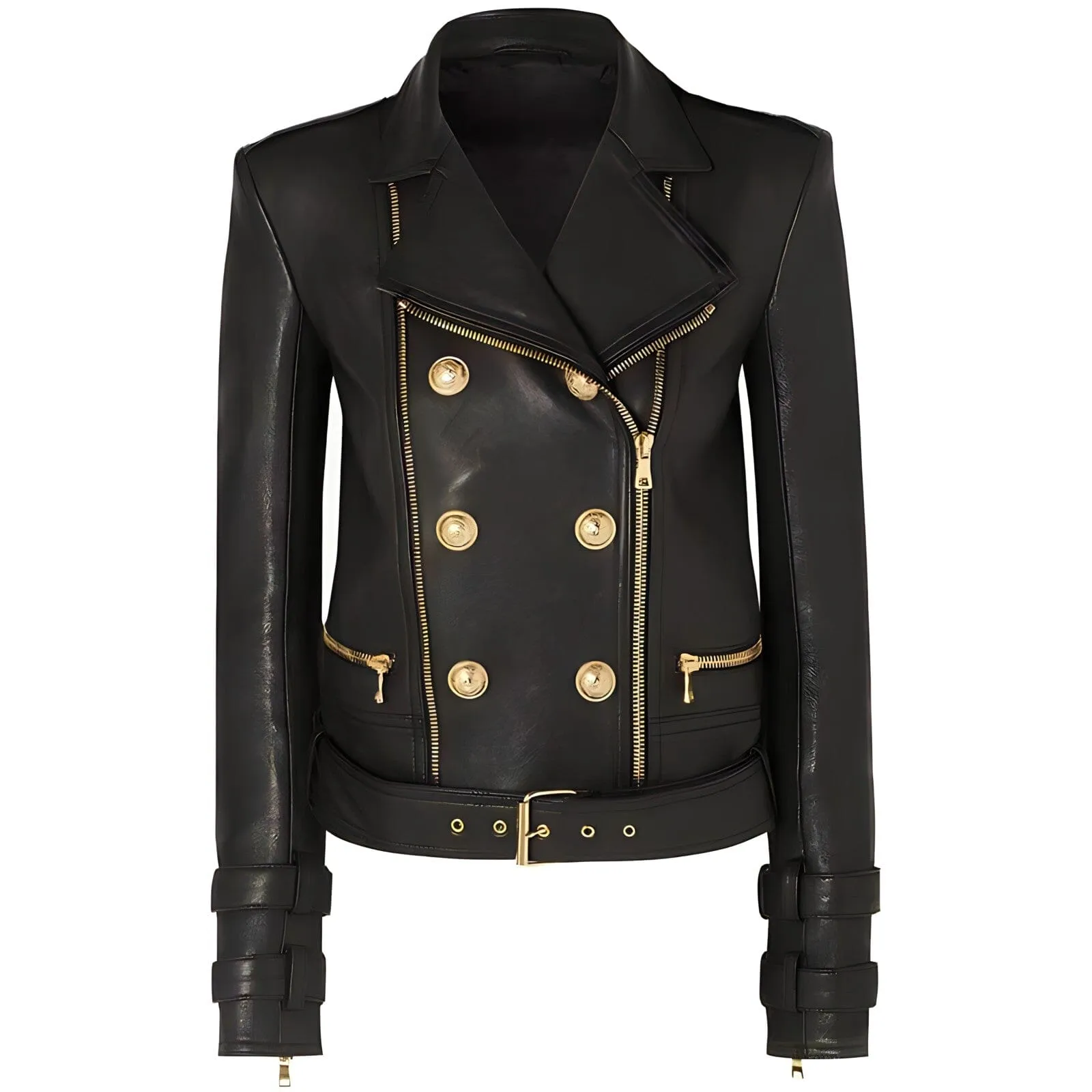 The Nala Faux Leather Moto Jacket - Multiple Colors