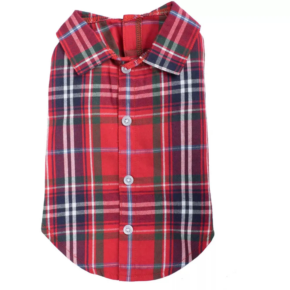 The Worthy Dog Red Plaid Shirt