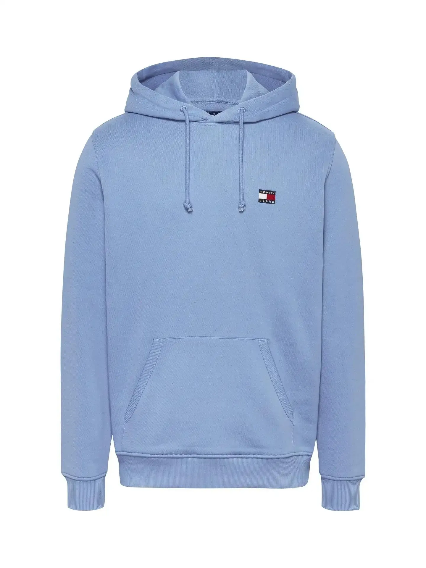 Tommy Jeans Mens Regular Flag Fleece Hoodie Colorado Blue