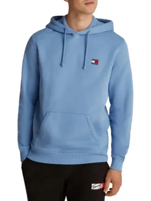Tommy Jeans Mens Regular Flag Fleece Hoodie Colorado Blue
