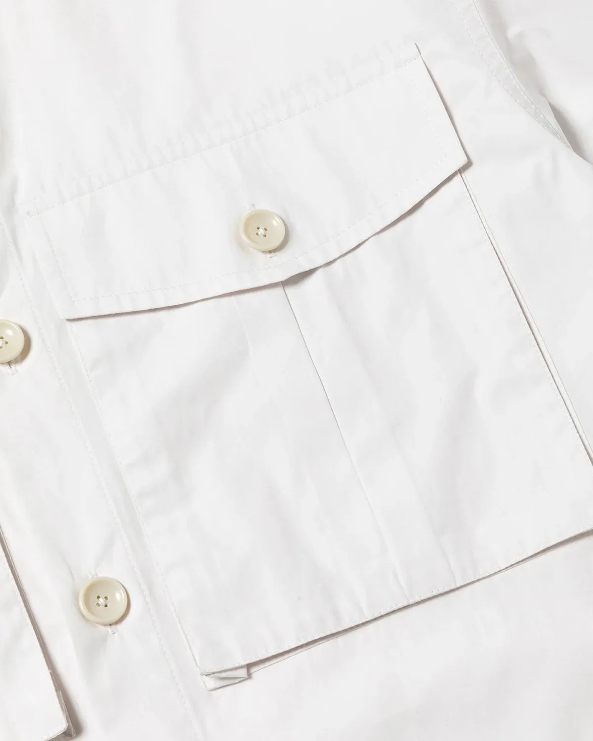 Trinity Chambray Safari SS Shirt - White