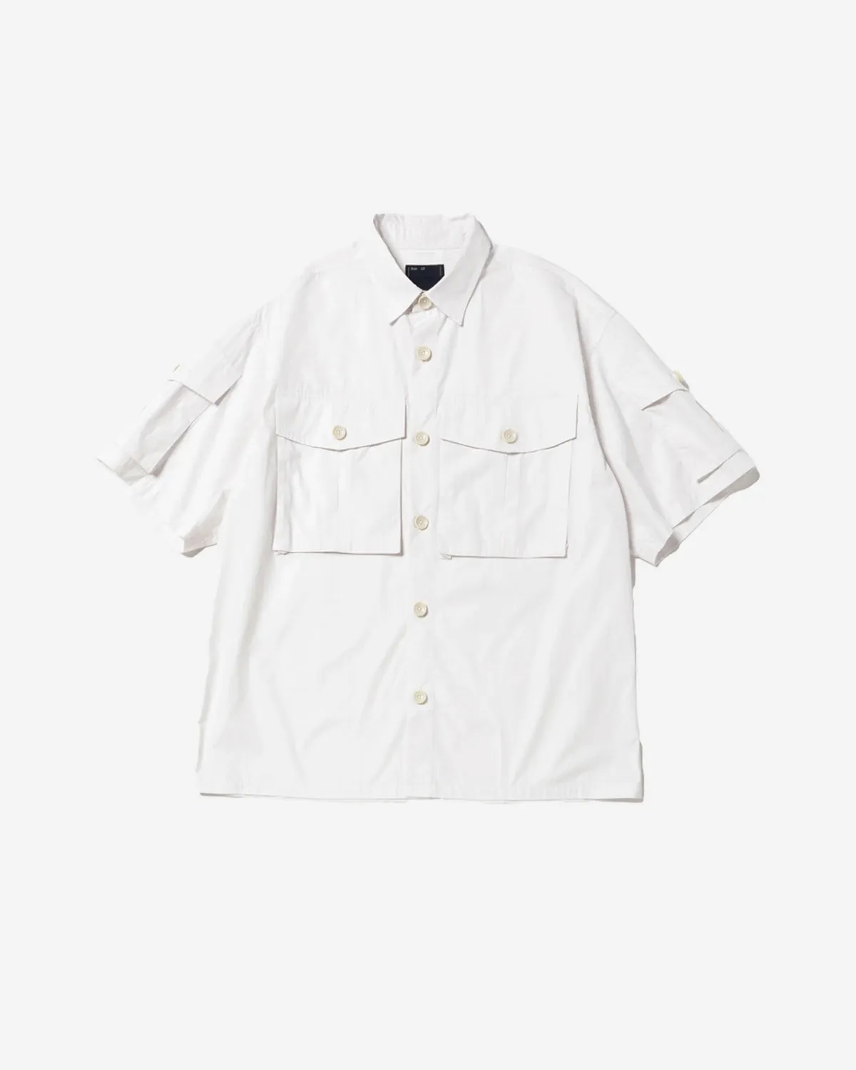 Trinity Chambray Safari SS Shirt - White
