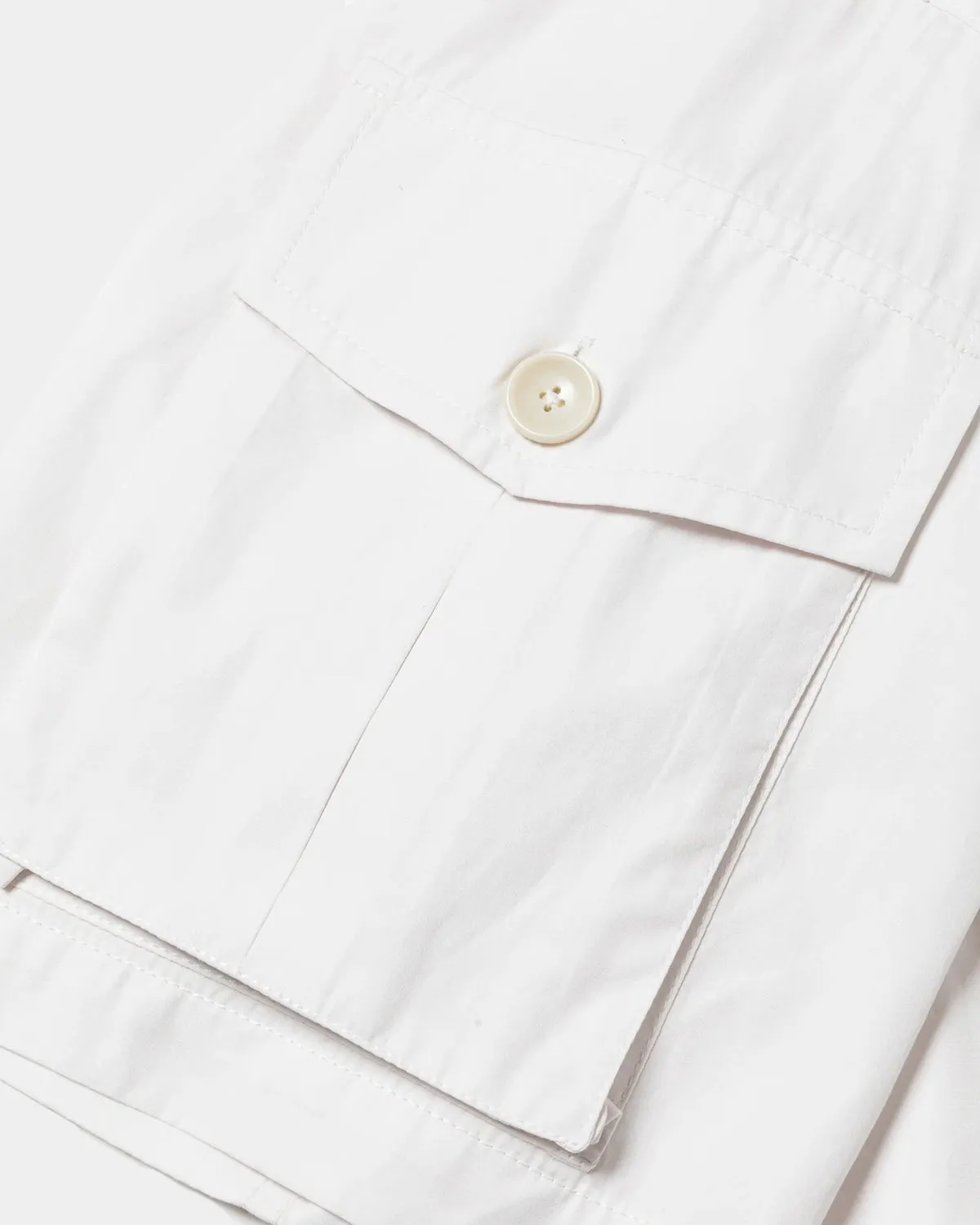 Trinity Chambray Safari SS Shirt - White