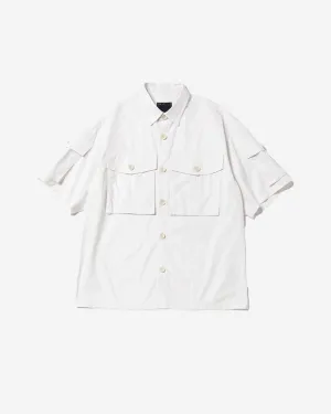 Trinity Chambray Safari SS Shirt - White