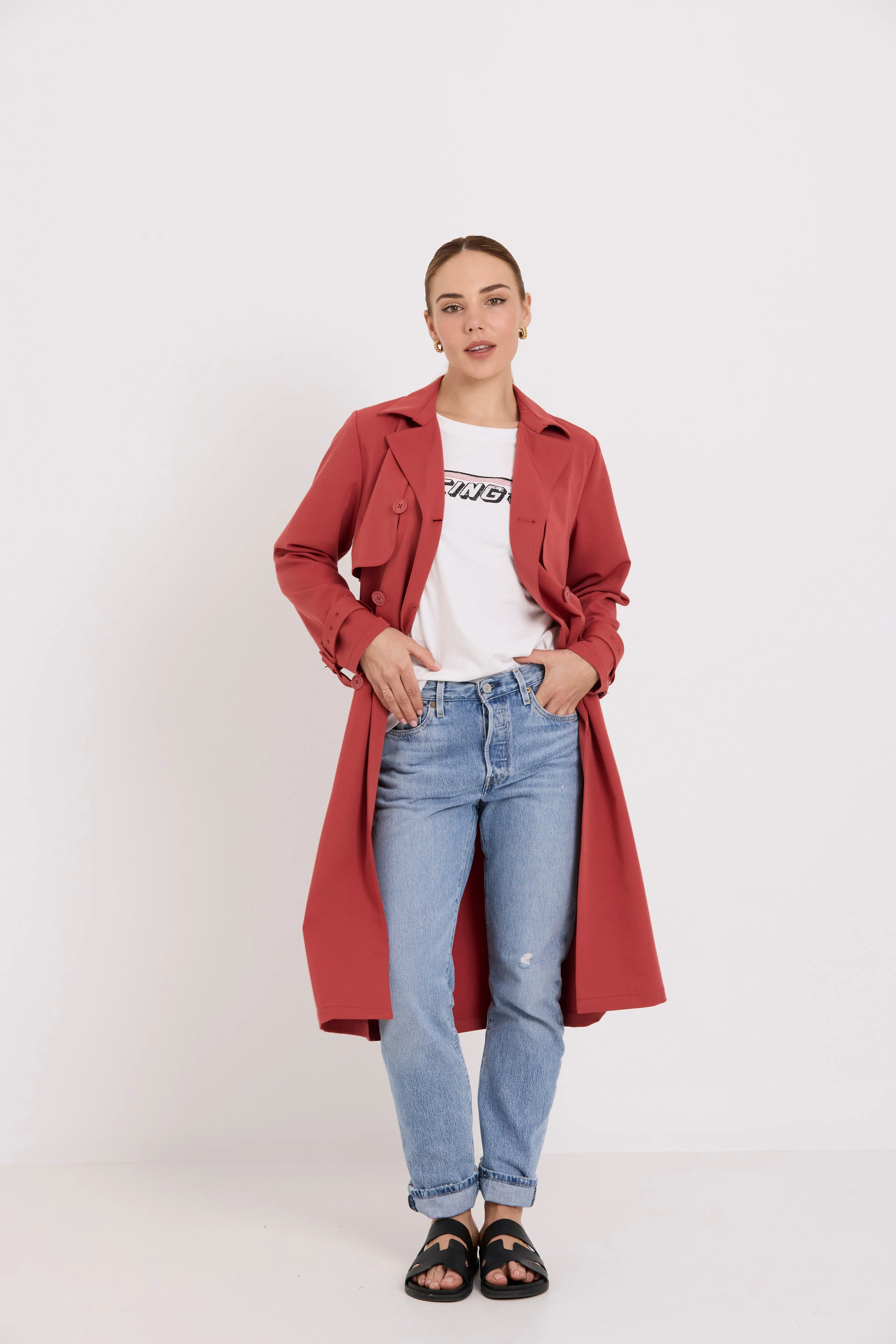 Tuesday Trench Coat | Rust Twill