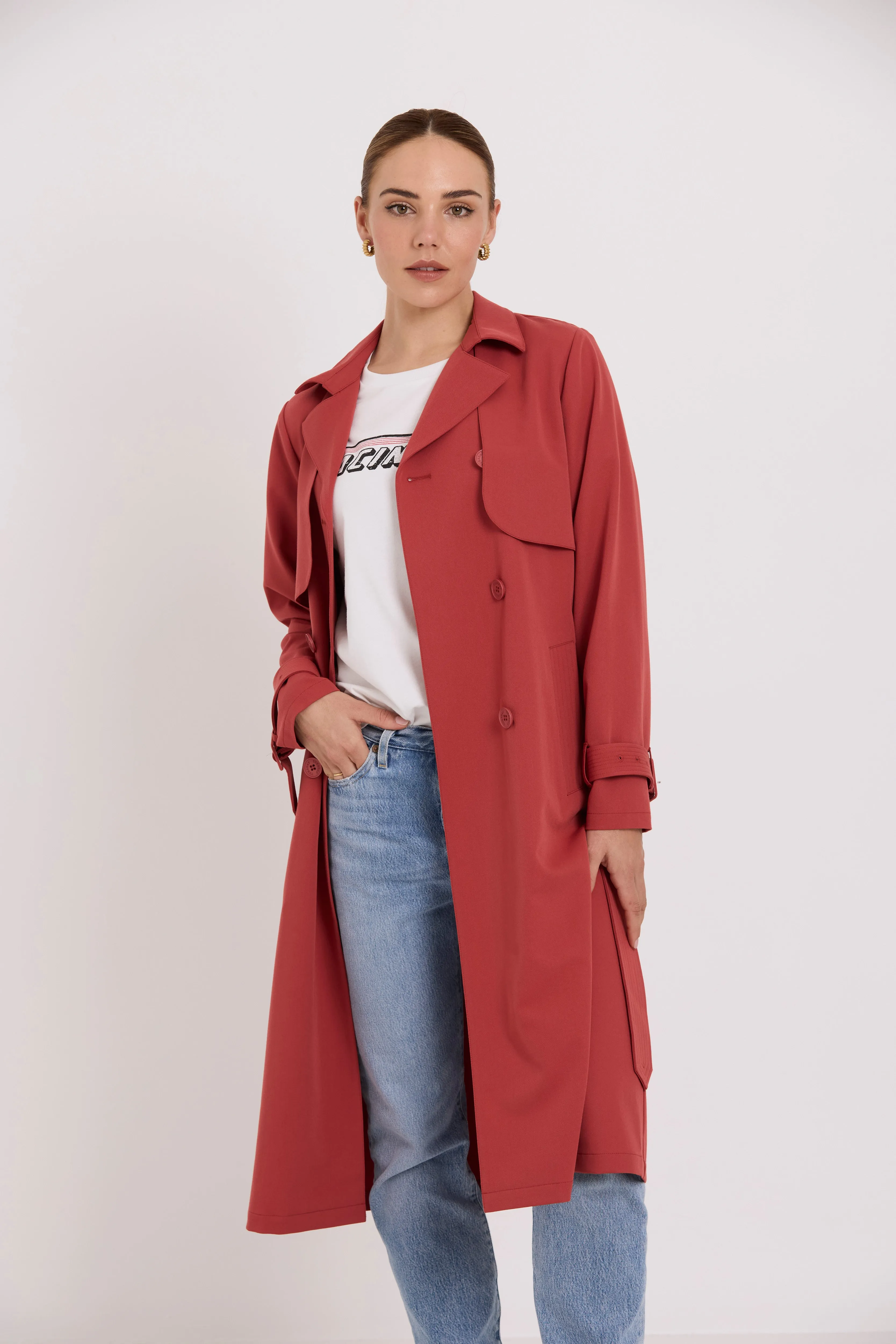 Tuesday Trench Coat | Rust Twill