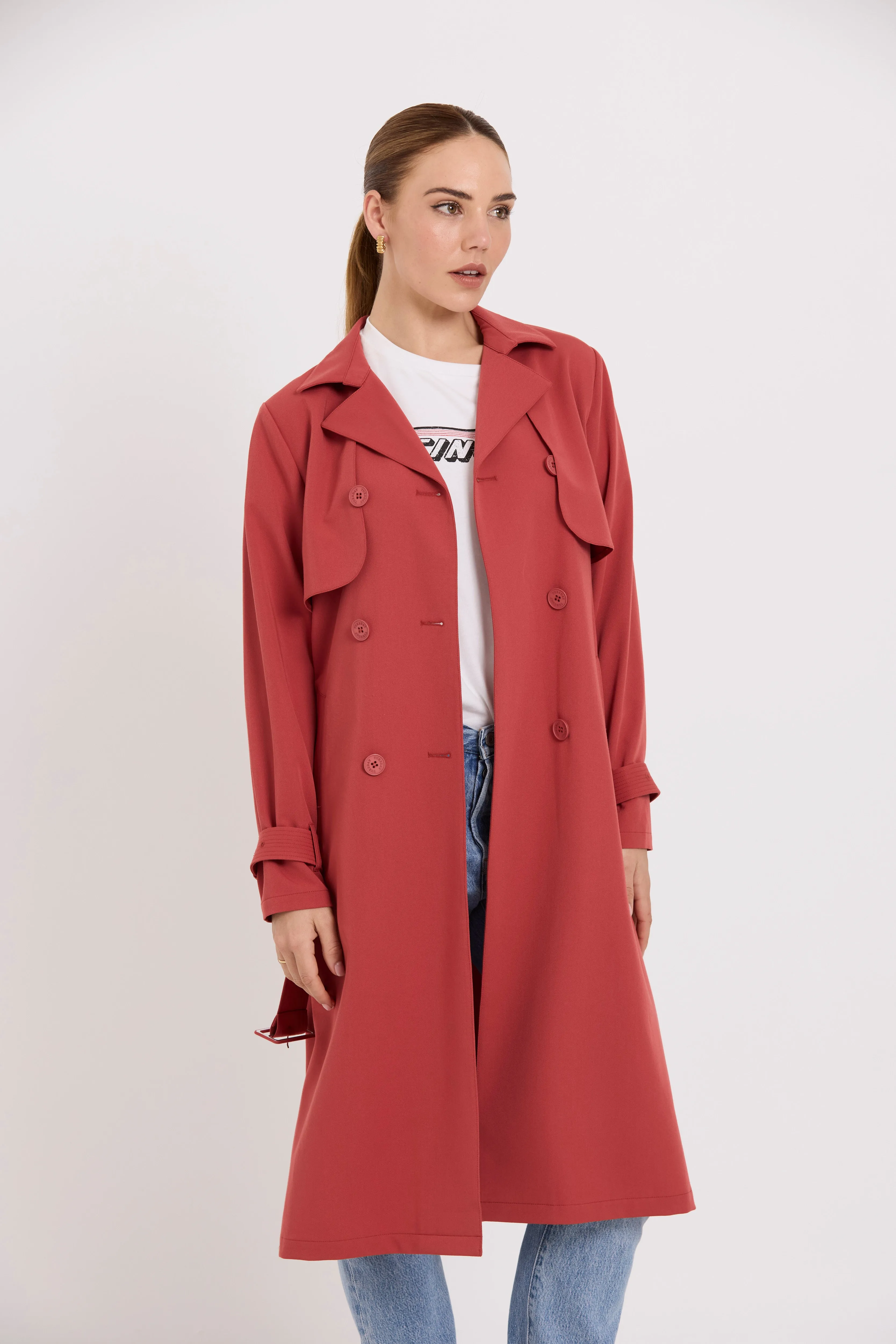 Tuesday Trench Coat | Rust Twill