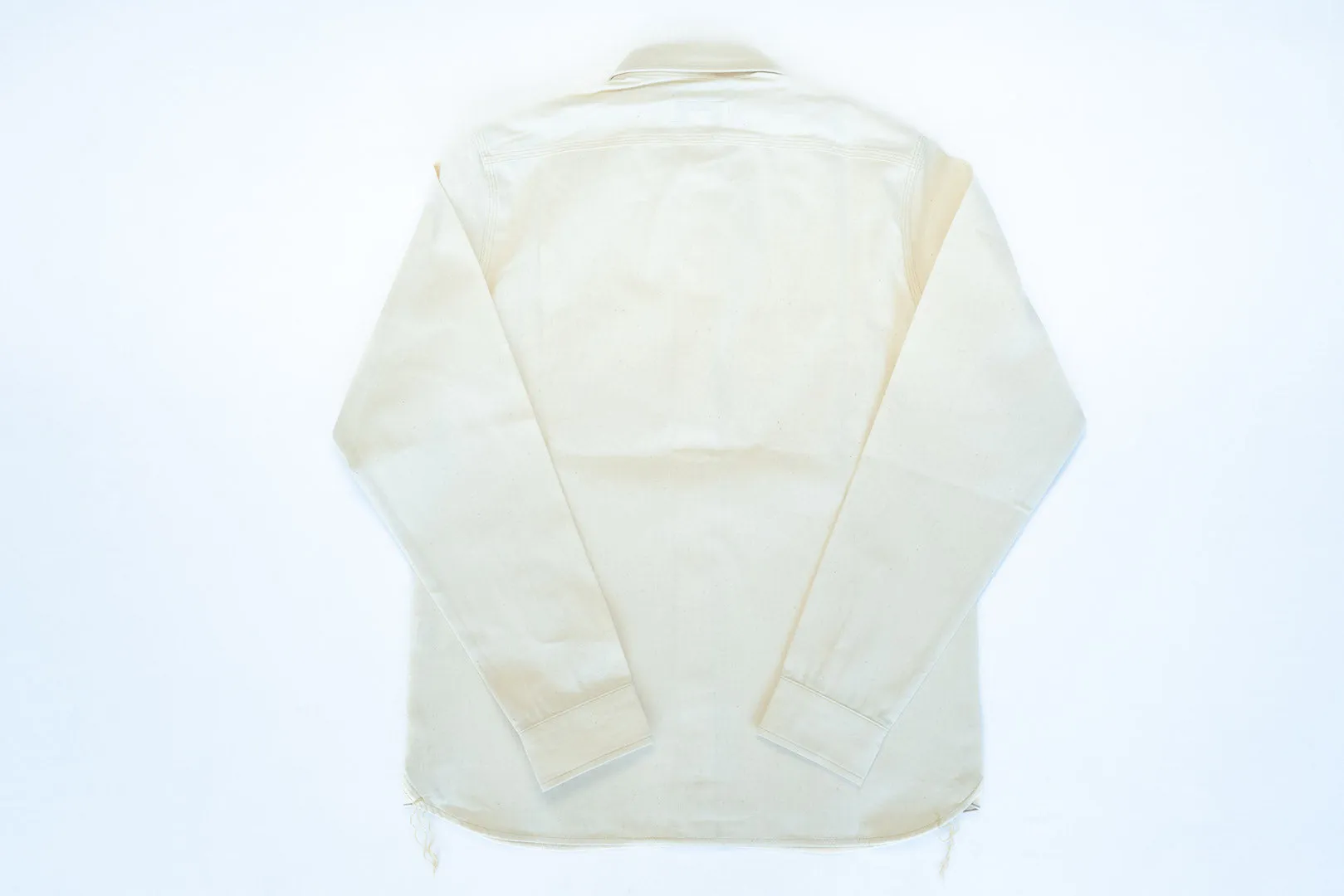 Unique Garment 9oz 'Stanley' Selvage Chambray Work Shirt (Cream)