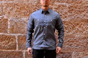Unique Garment 9oz 'Stanley' Selvage Chambray Work Shirt (Indigo)