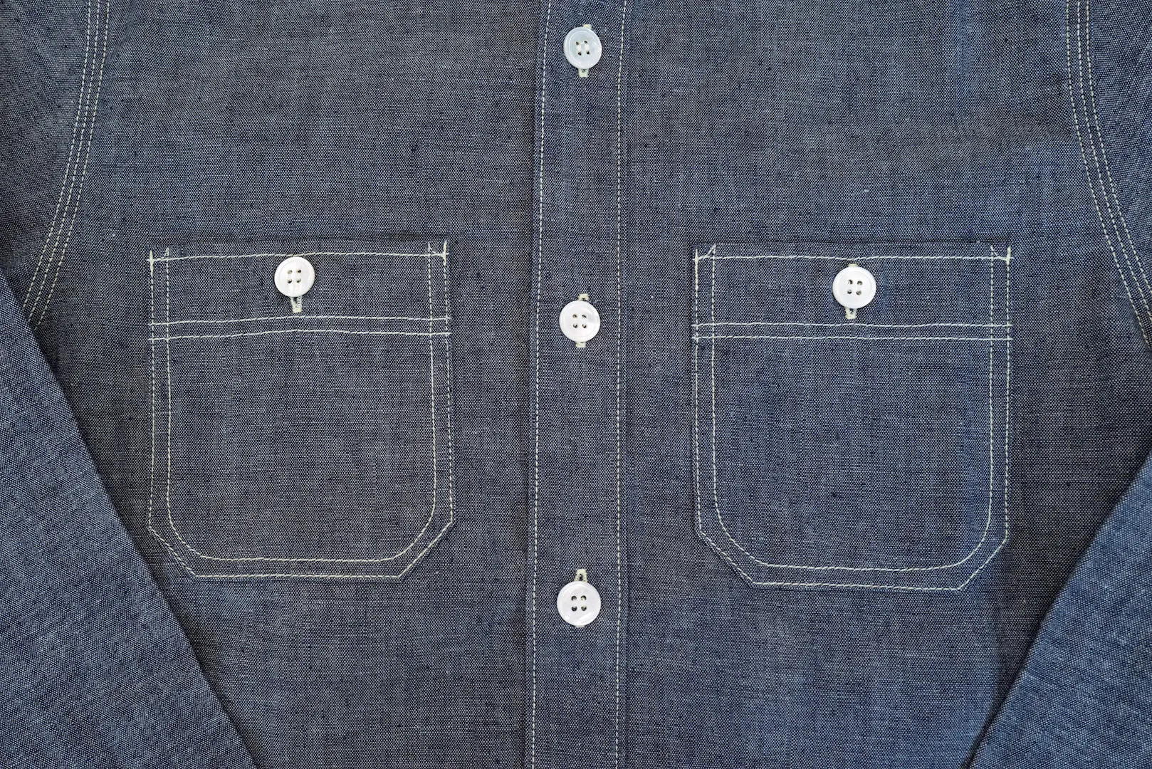 Unique Garment 9oz 'Stanley' Selvage Chambray Work Shirt (Indigo)