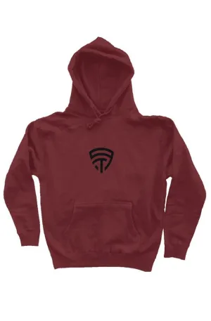 Unisex Pullover Hoodie Maroon/Black