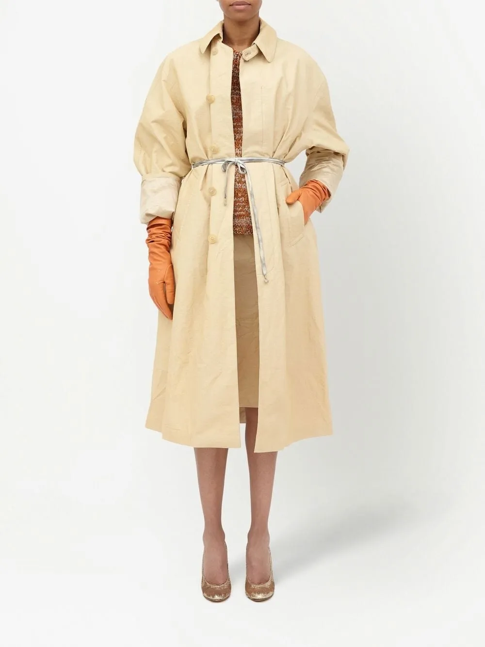 Utility cotton trench coat