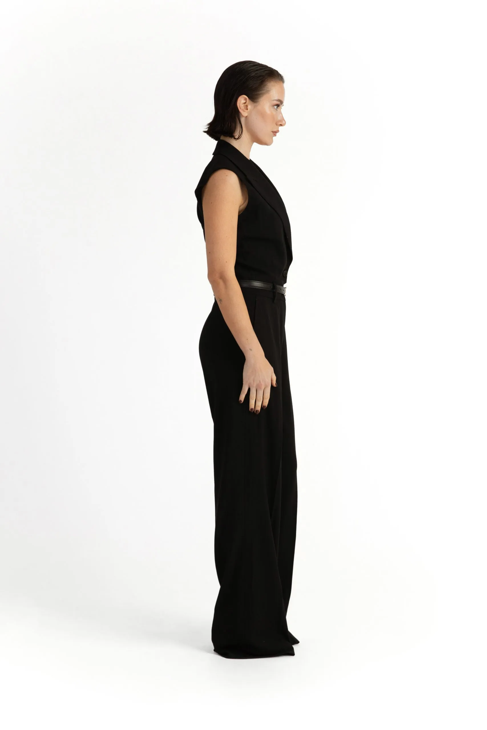 Vetlanda Jumpsuit - Sleeveless evening jumpsuit in black