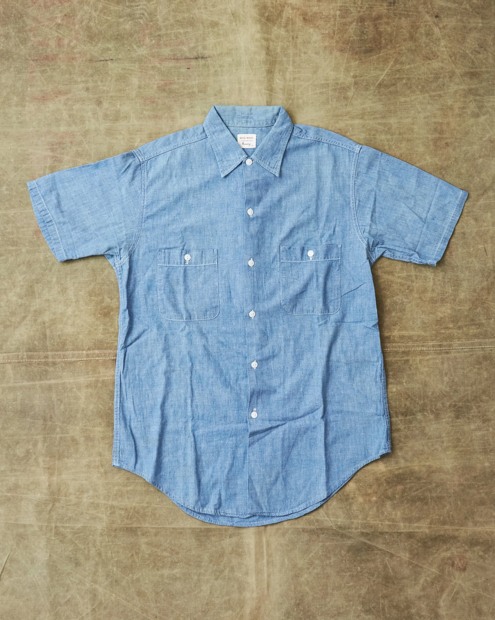 Vintage 1960's Big Mac Chambray Short Sleeve Shirt M