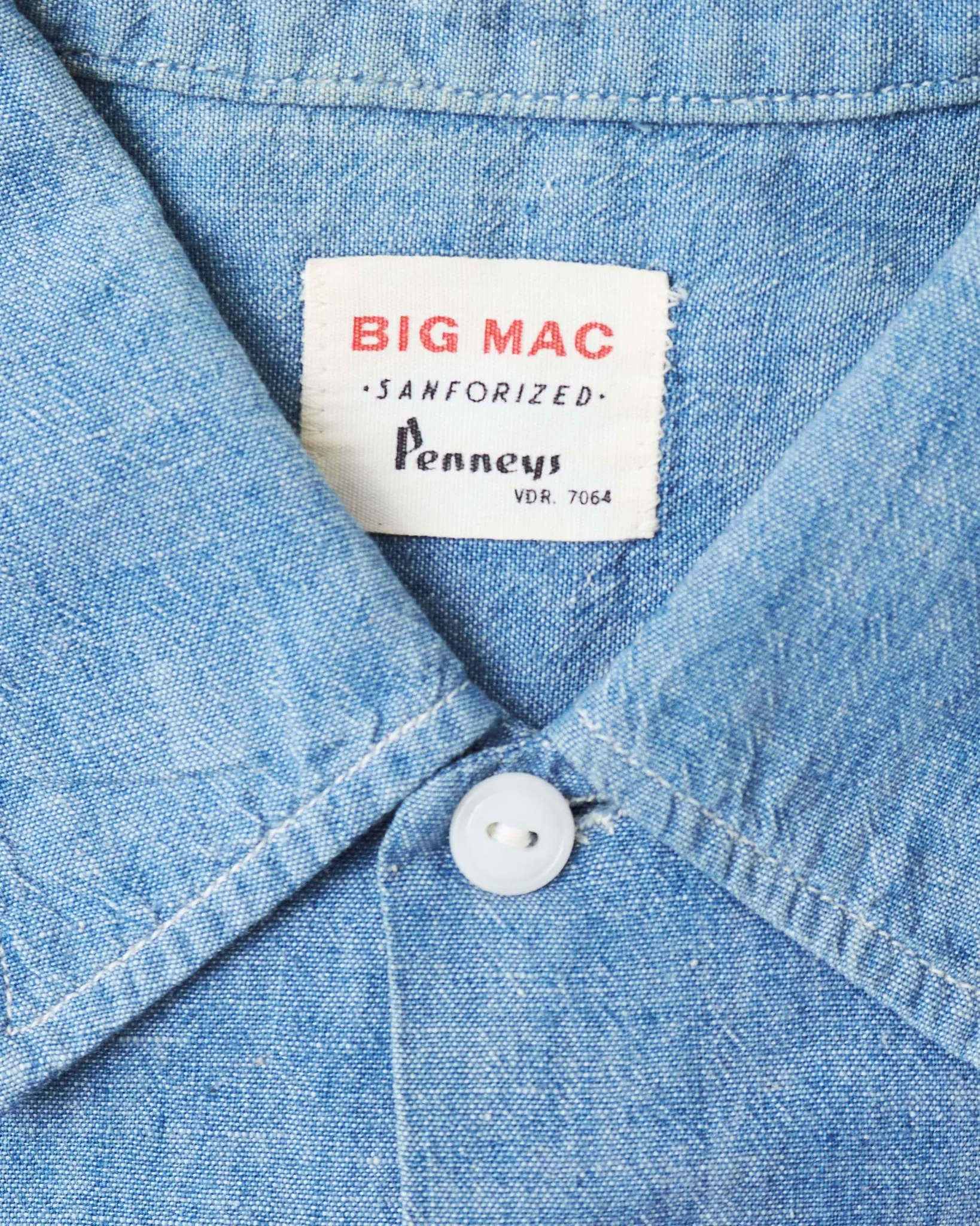 Vintage 1960's Big Mac Chambray Short Sleeve Shirt M