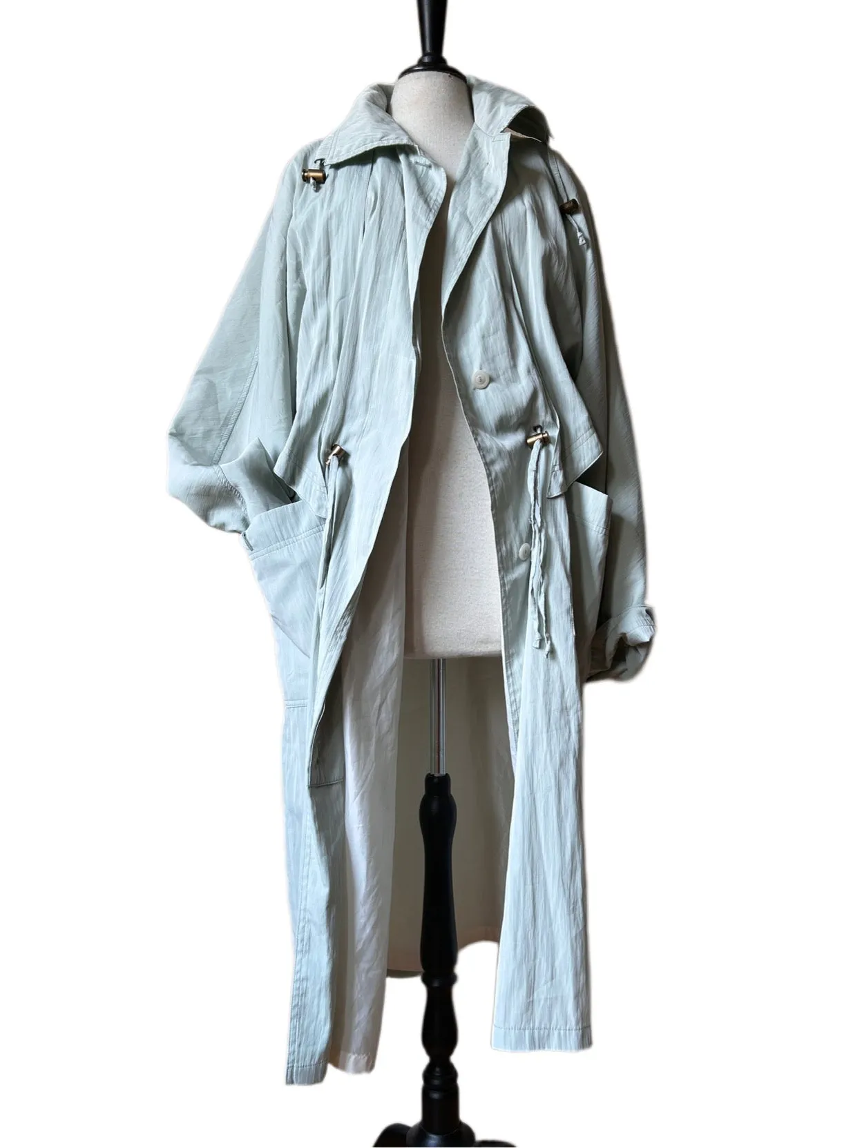 Vintage bat sleeve trench coat