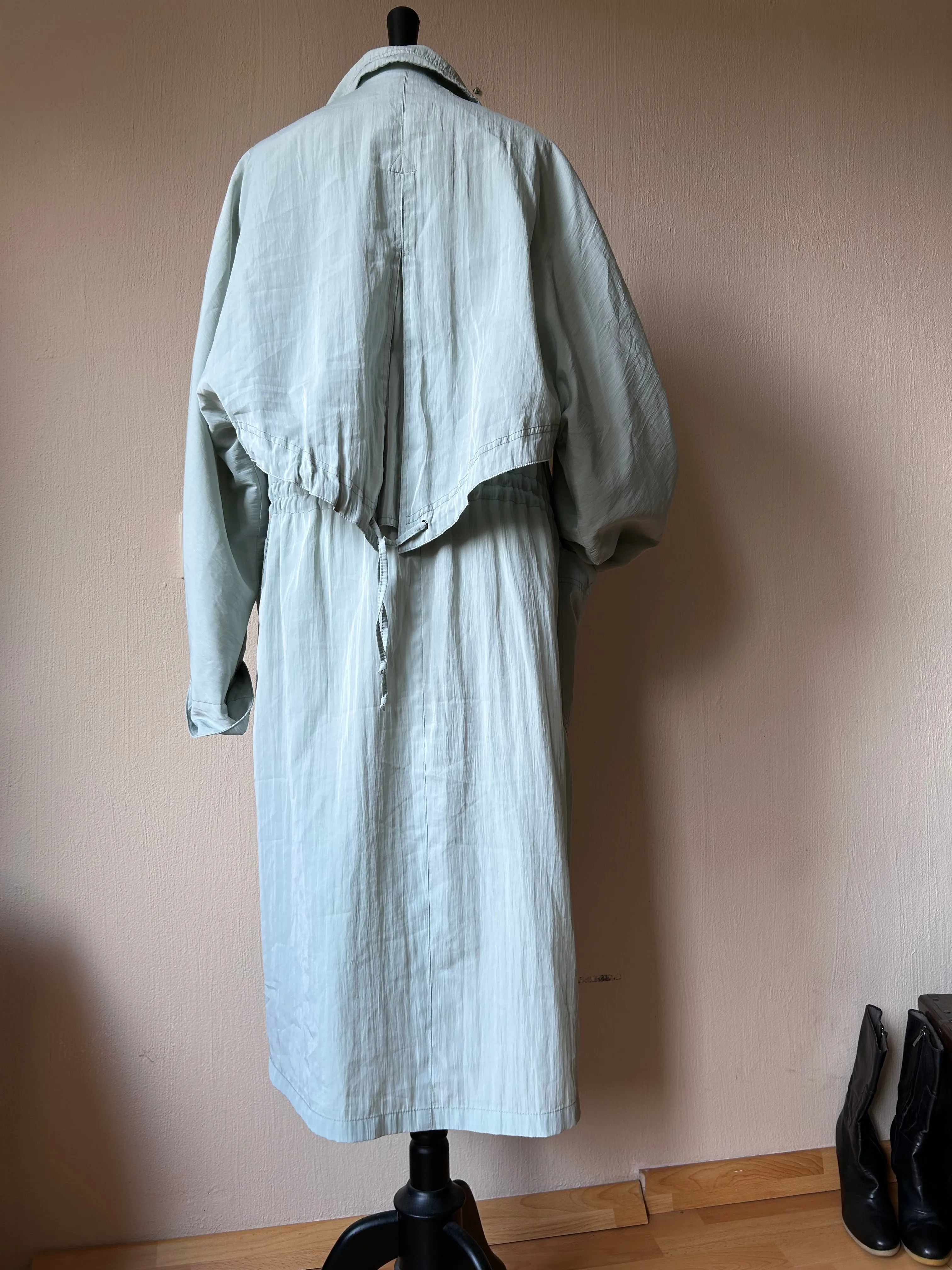 Vintage bat sleeve trench coat