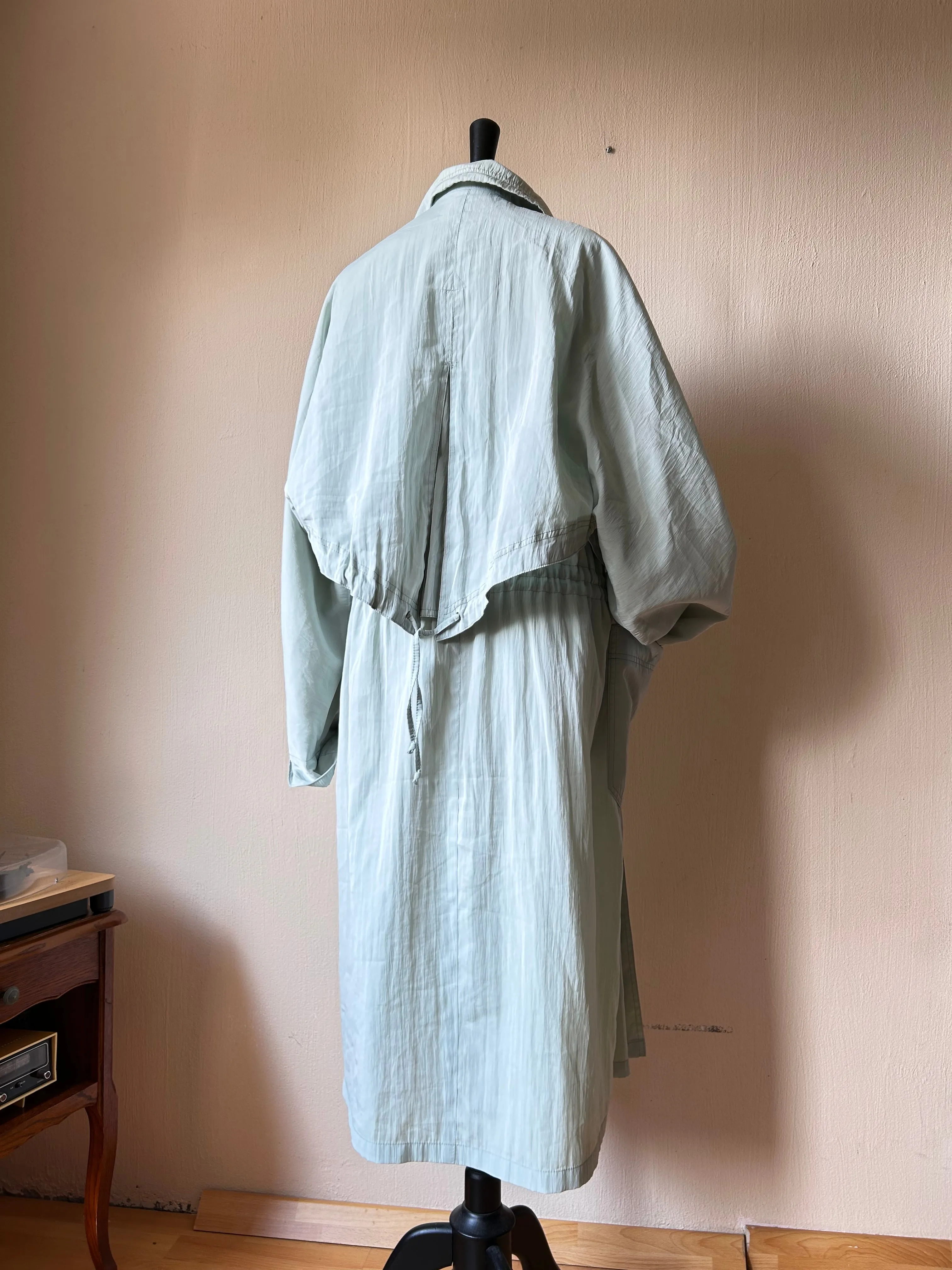 Vintage bat sleeve trench coat