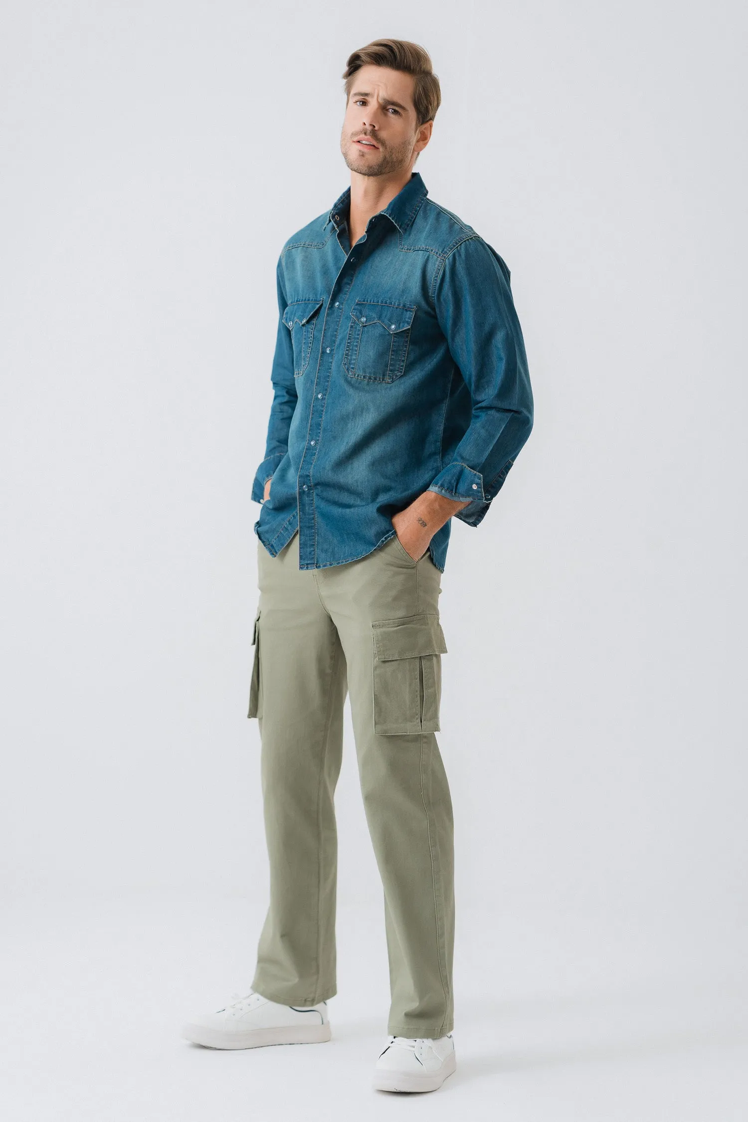 Vintage Blue Wash Chambray Shirt