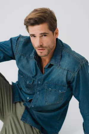 Vintage Blue Wash Chambray Shirt